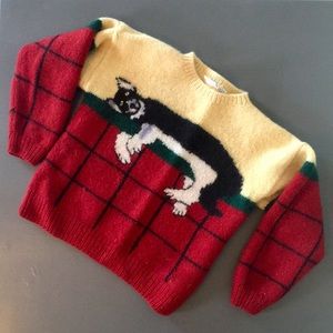 100% Wool Border Collie Sweater